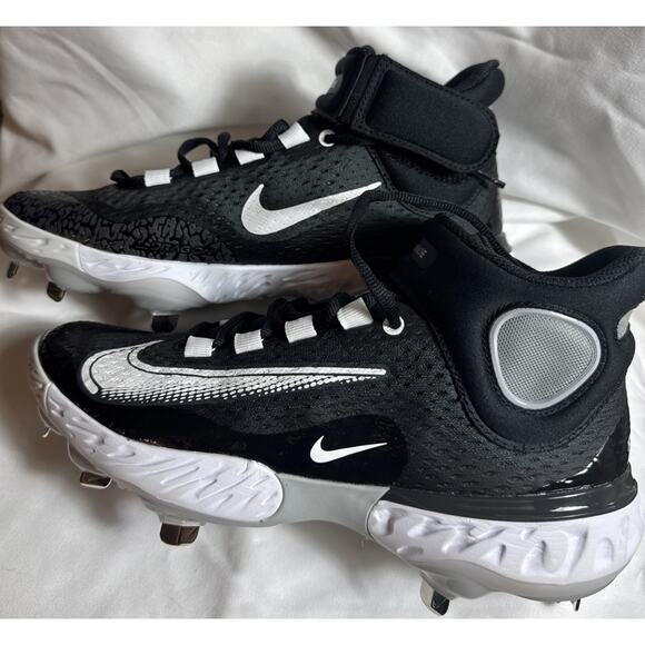 Nike Alpha Huarache Elite 4 Mid Black Baseball Cleats DJ6520-011 Men’s Sz 7 NWOT - Picture 3 of 8